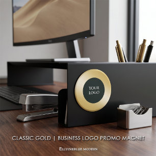 Aimant Promo Logo Affaires Or Classique