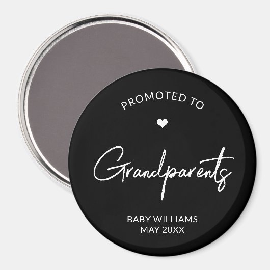Aimant Promoted to Grandparents Pregnancy Announcement (Recto/Verso)
