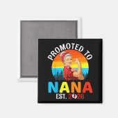 Aimant Promoted To Nana Est 2026 Strong Grandma Wer Retro (Recto/Verso)
