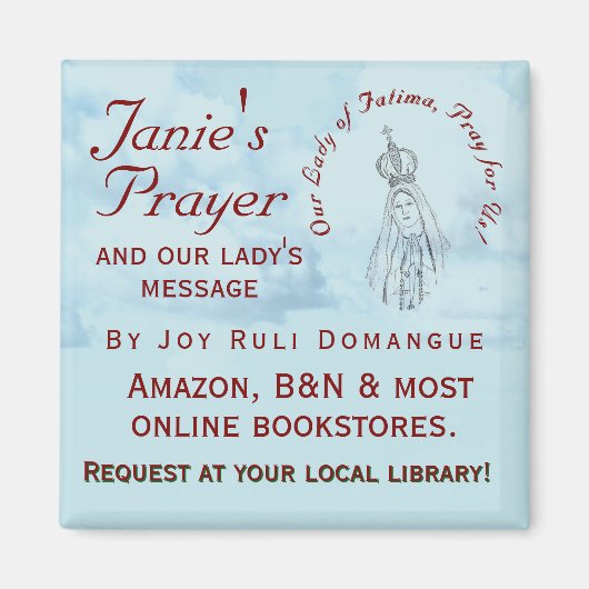 Aimant promotionnel pour Janie's Prayer (Devant)