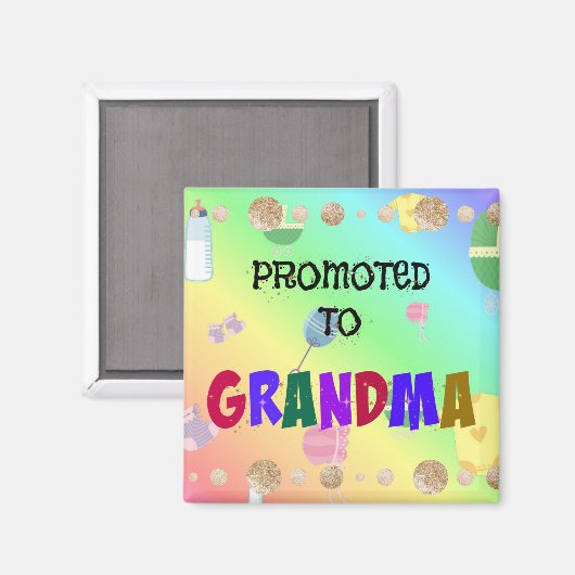 Aimant Promu à grand-mère (Recto/Verso)