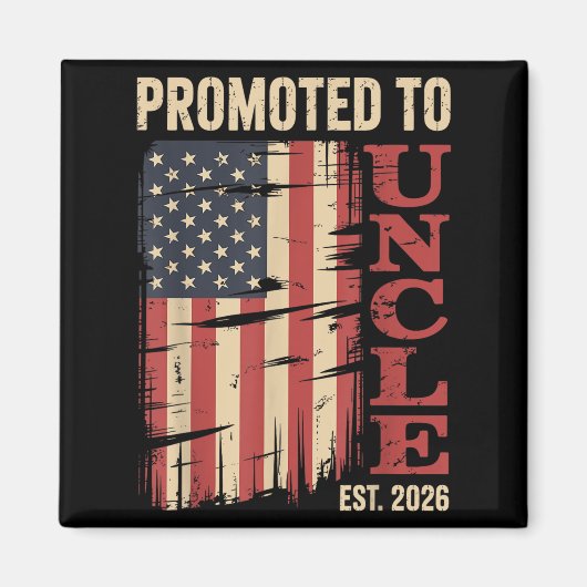 Aimant Promu À Oncle Est.2026 Nouveau Membre De Famille U (Devant)