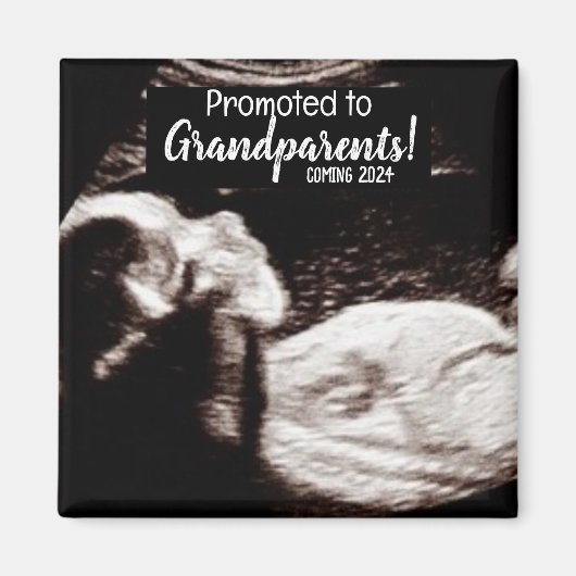 Aimant Promu aux grands-parents Faire-part de naissance b (Devant)