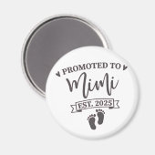 Aimant Promu chez Mimi Établ. 2025 Futur grand-mère  (Recto/Verso)