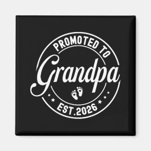 Aimant Promu Grand-père Ét. 2026 Grands-parents Bébé Anno