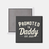 Aimant Promu Papa Prévu 2025 Futur Papa Fête des Pères (Recto/Verso)