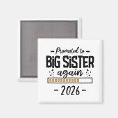 Aimant Promue Grande Soeur Encore 2026 - 3ème Bébé Annonc (Recto/Verso)