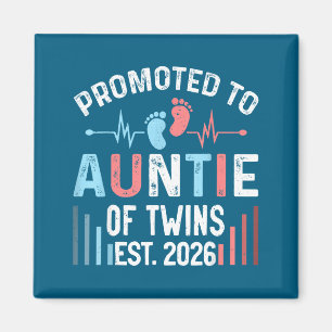 Aimant Promue Tante De Jumeaux Ét 2026 Baby Shower De Jum