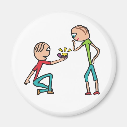 Aimant Proposition de mariage fiançailles (Devant)