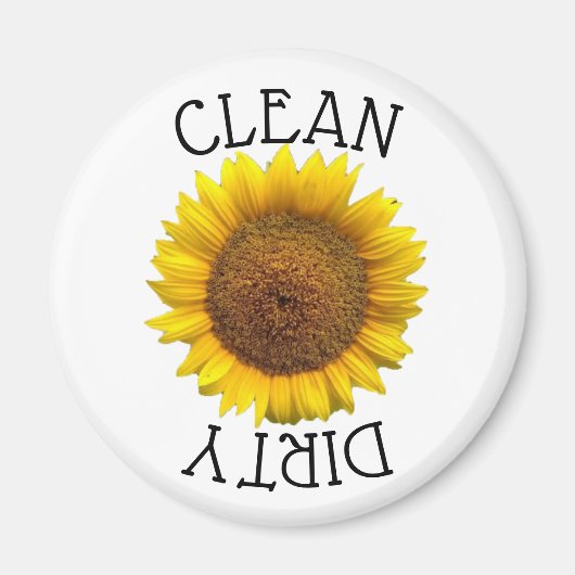 Aimant "propre" avec tournesol (Devant)