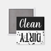 Aimant Propre ou sale | Lave-vaisselle de cuisine (Recto/Verso)