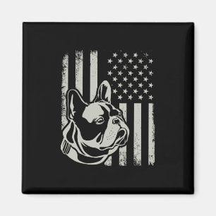 Aimant Propriétaire de bouledogue français patriotique am