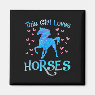 Aimant Propriétaire Du Cheval Cette Fille Aime Les Chevau
