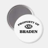 Aimant Propriété de BRADEN (Recto/Verso)