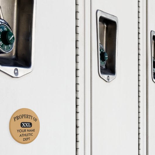 Aimant Propriété de XXL Votre nom (In situ (casier))