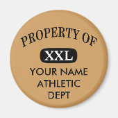 Aimant Propriété de XXL Votre nom (Devant)