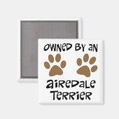 Aimant Propriété D'Un Terrier Airedale (Recto/Verso)