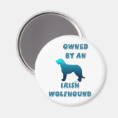 Aimant Propriété d'un Wolfhound irlandais (Recto/Verso)