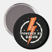 Aimant Propulsé par Bacon Funny Retro Fodie esthétique (Recto/Verso)