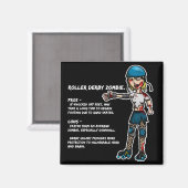 Aimant Pros et Cons Roller Derby Zombie (Recto/Verso)