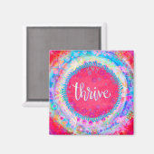 Aimant Prospère Coloré Inspirationnel Plutôt amusant Rose (Recto/Verso)