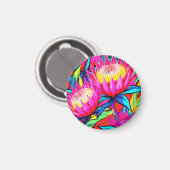 Aimant Protea Pop Art Vibrant (Recto/Verso)
