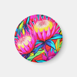 Aimant Protea Pop Art Vibrant