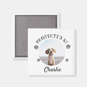 Aimant Protégé par un chien - Motif d'empreinte de patte 
