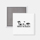 Aimant Protéger la faune Safari Conservation des animaux  (Recto/Verso)