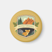 Aimant Protéger les parcs Pika (Devant)