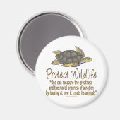 Aimant Protéger les tortues de mer (Recto/Verso)