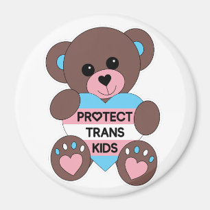 Aimant Protéger Trans Kids Pride Drapeau Teddy Bear