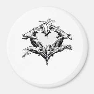 Aimant Protéger Un Coeur - Skeleton Coeur Main