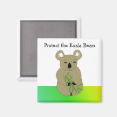 Aimant Protégez les koalas (Recto/Verso)