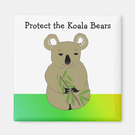 Aimant Protégez les koalas (Devant)