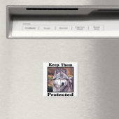 Aimant Protégez-les - Loup (In Situ (Lave-vaisselle))