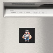 Aimant Protéine de Whey Gnome Papa Funny Bodybuilder Grap (In Situ (Lave-vaisselle))