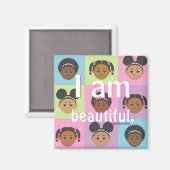 Aimant #Proud2BNaturalMe #IAm Affirmation positive (Recto/Verso)