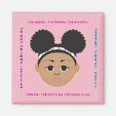 Aimant #Proud2BNaturalMe #IAm Affirmation positive (Devant)