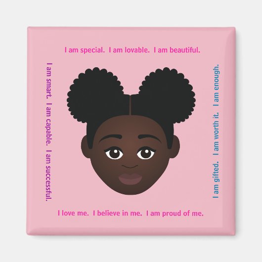 Aimant #Proud2BNaturalMe #LockerAffirmations (Devant)
