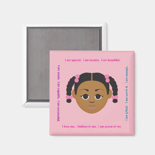 Aimant #Proud2BNaturalMe #LockerAffirmations (Recto/Verso)