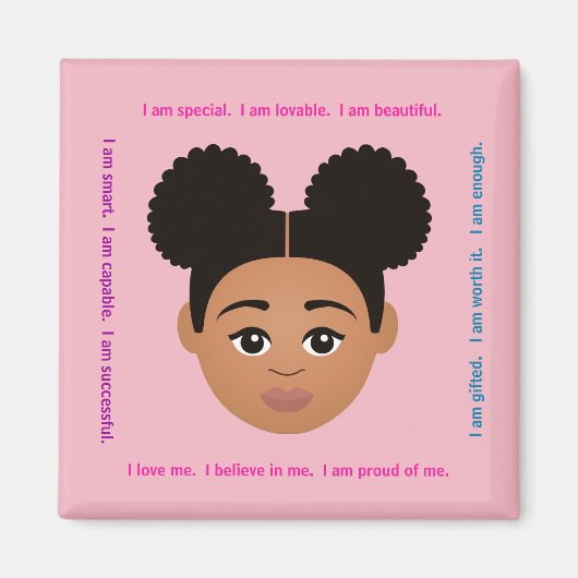 Aimant #Proud2BNaturalMe #LockerAffirmations (Devant)