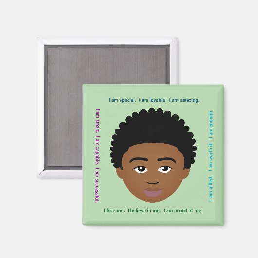 Aimant #Proud2BNaturalMe #LockerAffirmations (Recto/Verso)