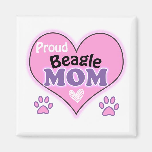 Aimant Proud Beagle mom (Devant)