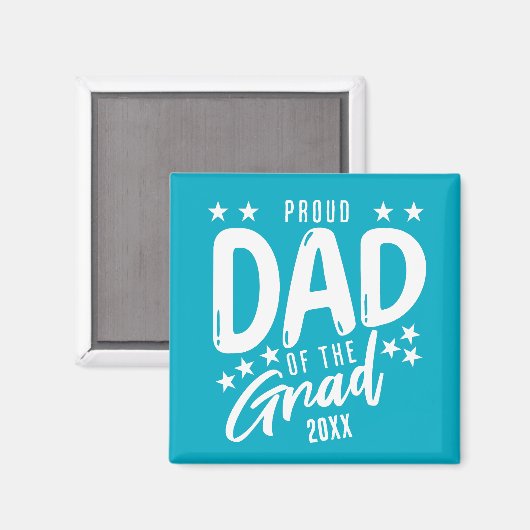 Aimant Proud Dad of the Grad Custom Year Keepsake (Recto/Verso)