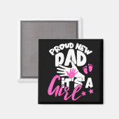 Aimant Proud New Dad It's A Girl Funny Pregnancy First Ti (Recto/Verso)