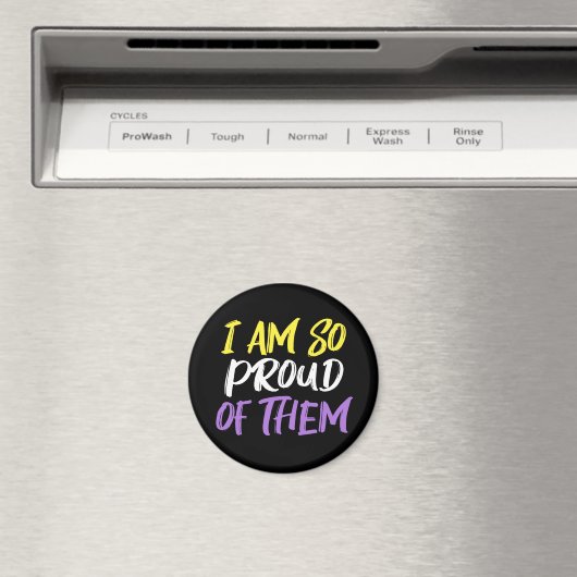 Aimant Proud Parent of Nonbinary Child Mom or Dad (In Situ (Lave-vaisselle))