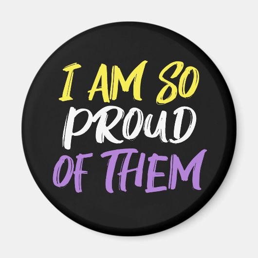 Aimant Proud Parent of Nonbinary Child Mom or Dad (Devant)