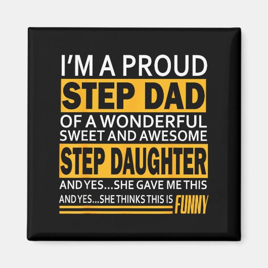 Aimant Proud Step Dad Father Day Gift For Stepdad From St (Devant)