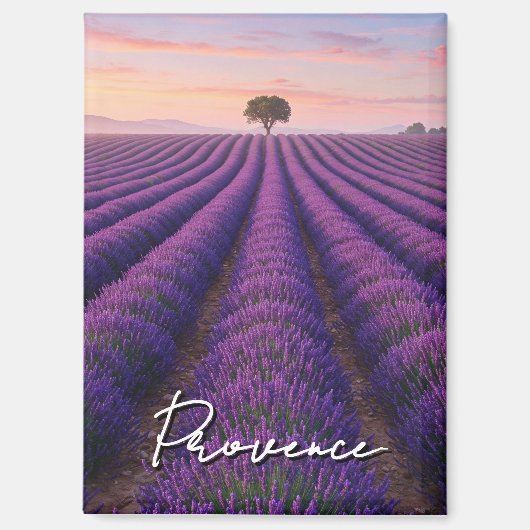 Aimant Provence France Lavender Champs (Recto)